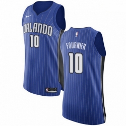 Mens Nike Orlando Magic 10 Evan Fournier Authentic Royal Blue Road NBA Jersey Icon Edition