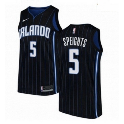 Mens Nike Orlando Magic 5 Marreese Speights Authentic Black Alternate NBA Jersey Statement Edition 