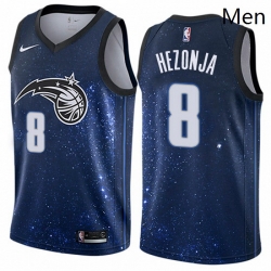 Mens Nike Orlando Magic 8 Mario Hezonja Swingman Blue NBA Jersey City Edition