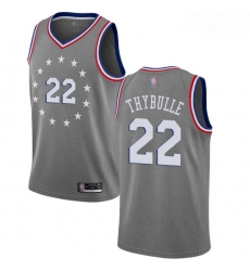 76ers #22 Mattise Thybulle Gray Basketball Swingman City Edition 2018 19 Jersey