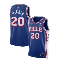 Men Philadelphia 76ers 20 Jared McCain Royal 2024 Draft Icon Edition Stitched Jersey