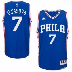 Mens Philadelphia 76ers 7 Ersan Ilyasova adidas Royal Swingman Road Jersey 