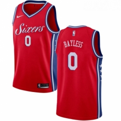 Womens Nike Philadelphia 76ers 0 Jerryd Bayless Swingman Red Alternate NBA Jersey Statement Edition