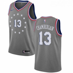 Womens Nike Philadelphia 76ers 13 Wilt Chamberlain Swingman Gray NBA Jersey City Edition