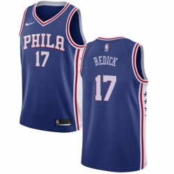 Womens Nike Philadelphia 76ers 17 JJ Redick Swingman Blue Road NBA Jersey Icon Edition 