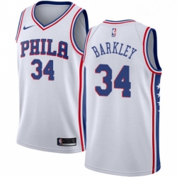 Womens Nike Philadelphia 76ers 34 Charles Barkley Authentic White Home NBA Jersey Association Edition