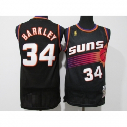 Men's Phoenix Suns #34 Charles Barkley Swingman Black NBA Jersey