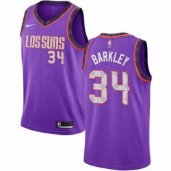 Womens Nike Phoenix Suns 34 Charles Barkley Swingman Purple NBA Jersey 2018 19 City Edition