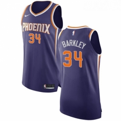 Youth Nike Phoenix Suns 34 Charles Barkley Authentic Purple Road NBA Jersey Icon Edition