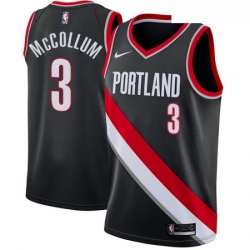 Youth Nike Portland Trail Blazers 3 CJ McCollum Swingman Black Road NBA Jersey Icon Edition