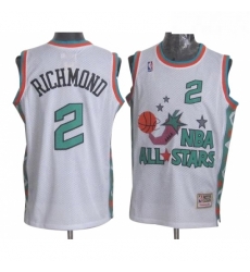 Mens Mitchell and Ness Sacramento Kings 2 Mitch Richmond Swingman White 1996 All Star Throwback NBA Jersey