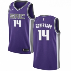 Mens Nike Sacramento Kings 14 Oscar Robertson Swingman Purple Road NBA Jersey Icon Edition