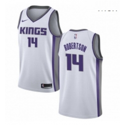 Mens Nike Sacramento Kings 14 Oscar Robertson Swingman White NBA Jersey Association Edition