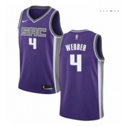 Mens Nike Sacramento Kings 4 Chris Webber Authentic Purple Road NBA Jersey Icon Edition