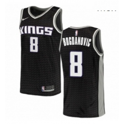 Mens Nike Sacramento Kings 8 Bogdan Bogdanovic Swingman Black NBA Jersey Statement Edition 