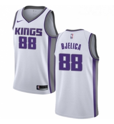 Mens Nike Sacramento Kings 88 Nemanja Bjelica Swingman White NBA Jersey Association Edition 