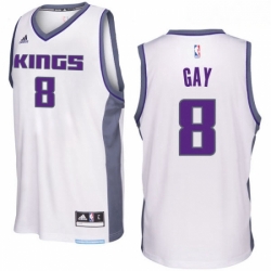 Sacramento Kings 8 Rudy Gay 2016 17 Seasons White Home New Swingman Jersey 