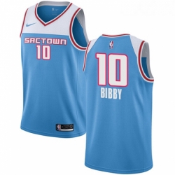 Youth Nike Sacramento Kings 10 Mike Bibby Swingman Blue NBA Jersey 2018 19 City Edition