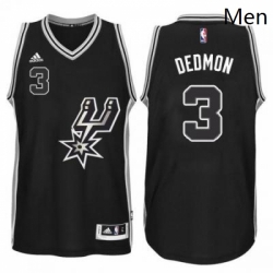 Mens San Antonio Spurs 3 Dewayne Dedmon adidas Black Signature Spur Swingma Jersey 