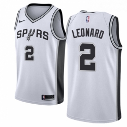 Womens Nike San Antonio Spurs 2 Kawhi Leonard Authentic White Home NBA Jersey Association Edition