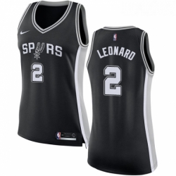 Womens Nike San Antonio Spurs 2 Kawhi Leonard Swingman Black Road NBA Jersey Icon Edition