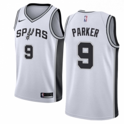 Youth Nike San Antonio Spurs 9 Tony Parker Swingman White Home NBA Jersey Association Edition