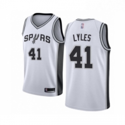 Youth San Antonio Spurs 41 Trey Lyles Swingman White Basketball Jersey Association Edition 