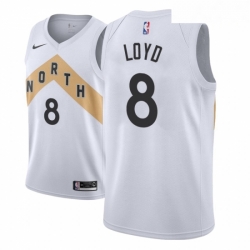 Men NBA 2018 19 Toronto Raptors 8 Jordan Loyd City Edition White Jersey 