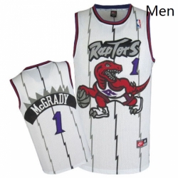 Mens Nike Toronto Raptors 1 Tracy Mcgrady Swingman White Throwback NBA Jersey