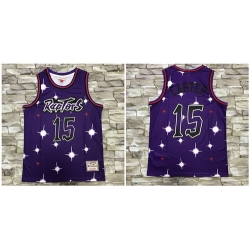 Raptors 15 Vince Carter Purple Star Hardwood Classics Jersey