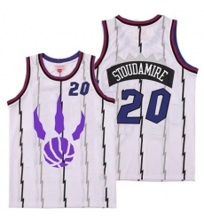 Raptors 20 Damon Stoudamire White Logo Retro Jersey