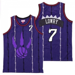 Raptors 7 Kyle Lowry Purple Logo Retro Jersey 6