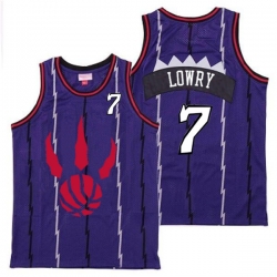 Raptors 7 Kyle Lowry Purple Throwback Jerseys