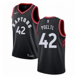 Womens Nike Toronto Raptors 42 Jakob Poeltl Authentic Black Alternate NBA Jersey Statement Edition