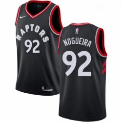 Womens Nike Toronto Raptors 92 Lucas Nogueira Swingman Black Alternate NBA Jersey Statement Edition