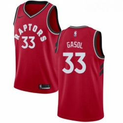 Youth Nike Toronto Raptors 33 Marc Gasol Red NBA Swingman Icon Edition Jersey 