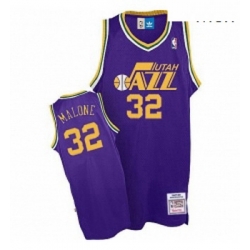 Mens Adidas Utah Jazz 32 Karl Malone Swingman Purple Throwback NBA Jersey