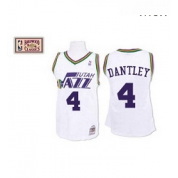 Mens Mitchell and Ness Utah Jazz 4 Adrian Dantley Swingman White Throwback NBA Jersey