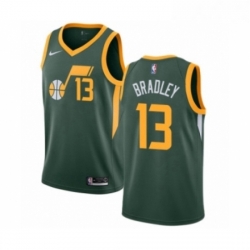 Mens Nike Utah Jazz 13 Tony Bradley Green Swingman Jersey Earned Edition 