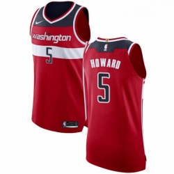 Womens Nike Washington Wizards 5 Juwan Howard Authentic Red Road NBA Jersey Icon Edition