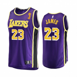 Los Angeles Lakers LeBron James 2020 NBA Finals Champions Jersey Purple Replica Statement