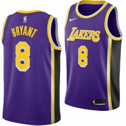 Men Lakers 8 Kobe Bryant Purple Nike Swingman Jersey