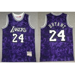 Men Los Angeles Lakers Kobe Bryant 24 Purple Constellation Edition Hardwood Classic Mitchll Ness NBA Jersey