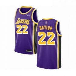 Mens Los Angeles Lakers 22 Elgin Baylor Authentic Purple Basketball Jerseys Icon Edition