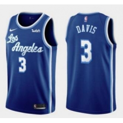 Men's Los Angeles Lakers Anthony Davis 2020 Classics Blue Jersey