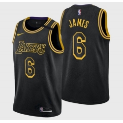 Men's Los Angeles Lakers LeBron James #6 Jersey Black 2021-22