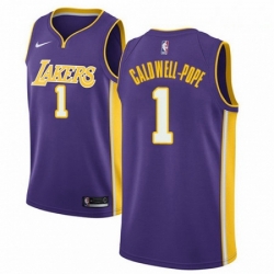 Mens Nike Los Angeles Lakers 1 Kentavious Caldwell Pope Swingman Purple NBA Jersey Statement Edition 