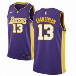 Mens Nike Los Angeles Lakers 13 Wilt Chamberlain Swingman Purple NBA Jersey Statement Edition