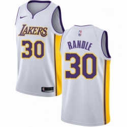 Mens Nike Los Angeles Lakers 30 Julius Randle Authentic White NBA Jersey Association Edition 