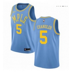 Mens Nike Los Angeles Lakers 5 Tyson Chandler Swingman Blue Hardwood Classics NBA Jersey 